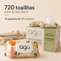 Colección Renacer 12 Paquetes de 60 Toallitas Húmedas (720 Toallitas)