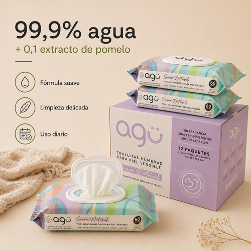 Colección  Arcoíris 12 Paquetes de 60 Toallitas Húmedas (720 Toallitas)