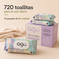 Colección  Arcoíris 12 Paquetes de 60 Toallitas Húmedas (720 Toallitas)
