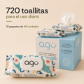 Colección Constelación 12 Paquetes de 60 Toallitas Húmedas (720 Toallitas)
